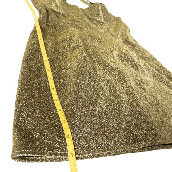 Boskemper Gold Glitter Mini Dress SZ S New Years Party Dress - Picture 4 of 11